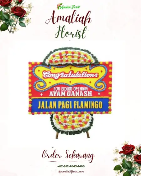 Sewa Papan Bunga leles